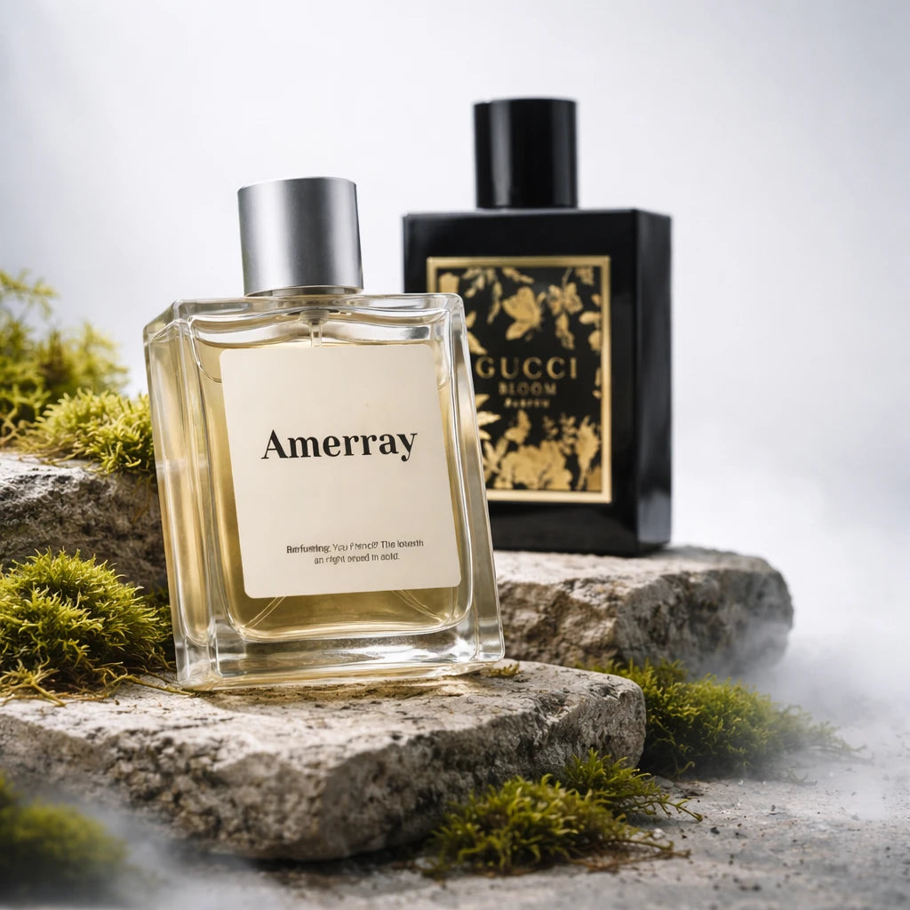 Bouteille du parfum AMERRAY Inspired By Gucci Bloom Parfum, inspiré de Gucci - Maroc