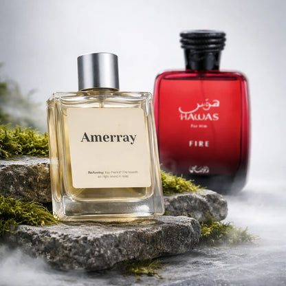 Flacon du parfum inspiré de Hawas Fire de Rasasi – Amerray Maroc