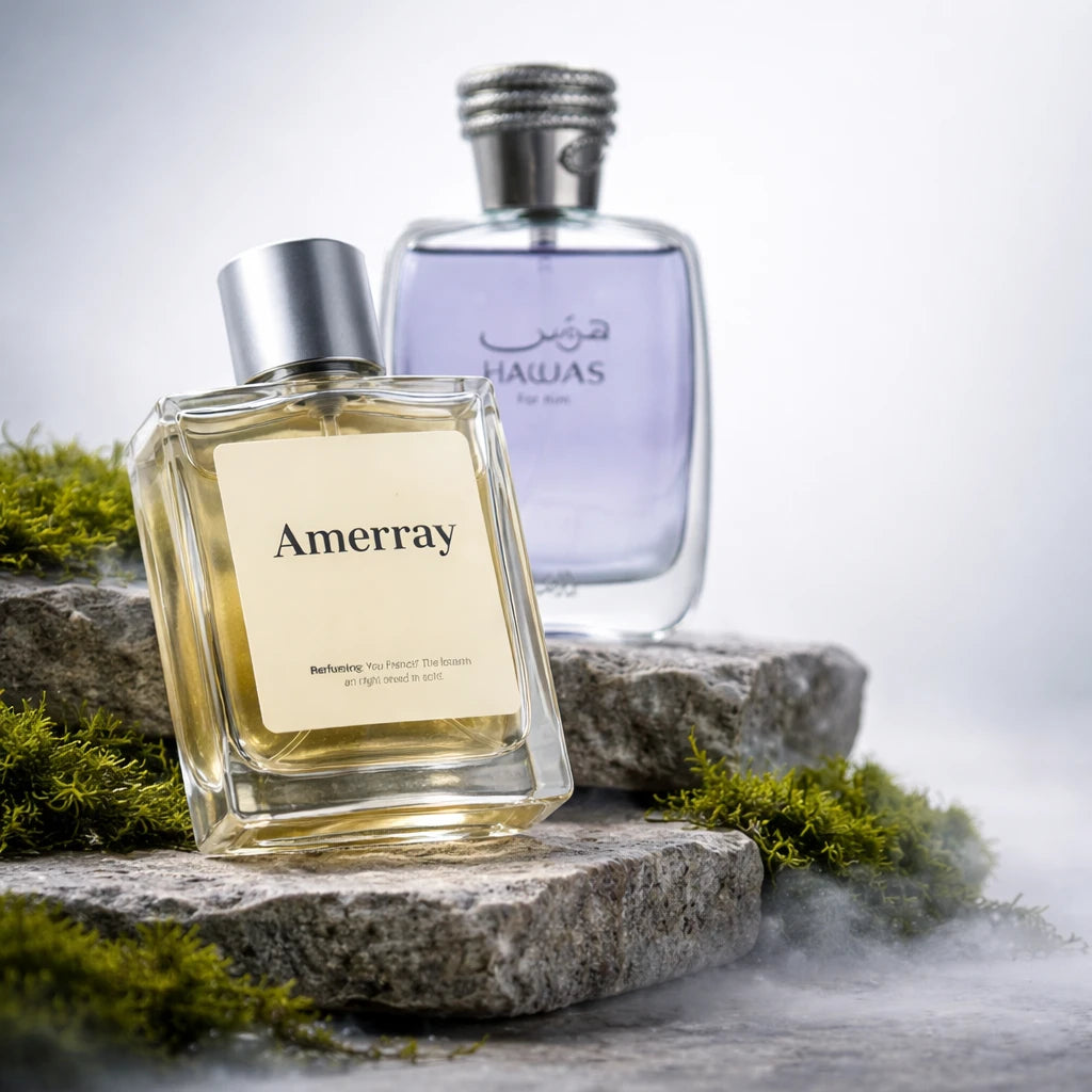 Flacon du parfum inspiré de Hawas for Him de Rasasi – Amerray Maroc