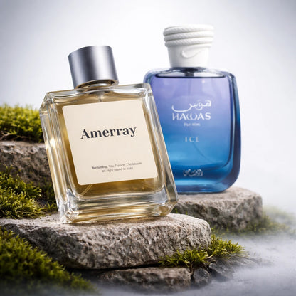 Flacon du parfum inspiré de Hawas Ice de Rasasi – Amerray Maroc