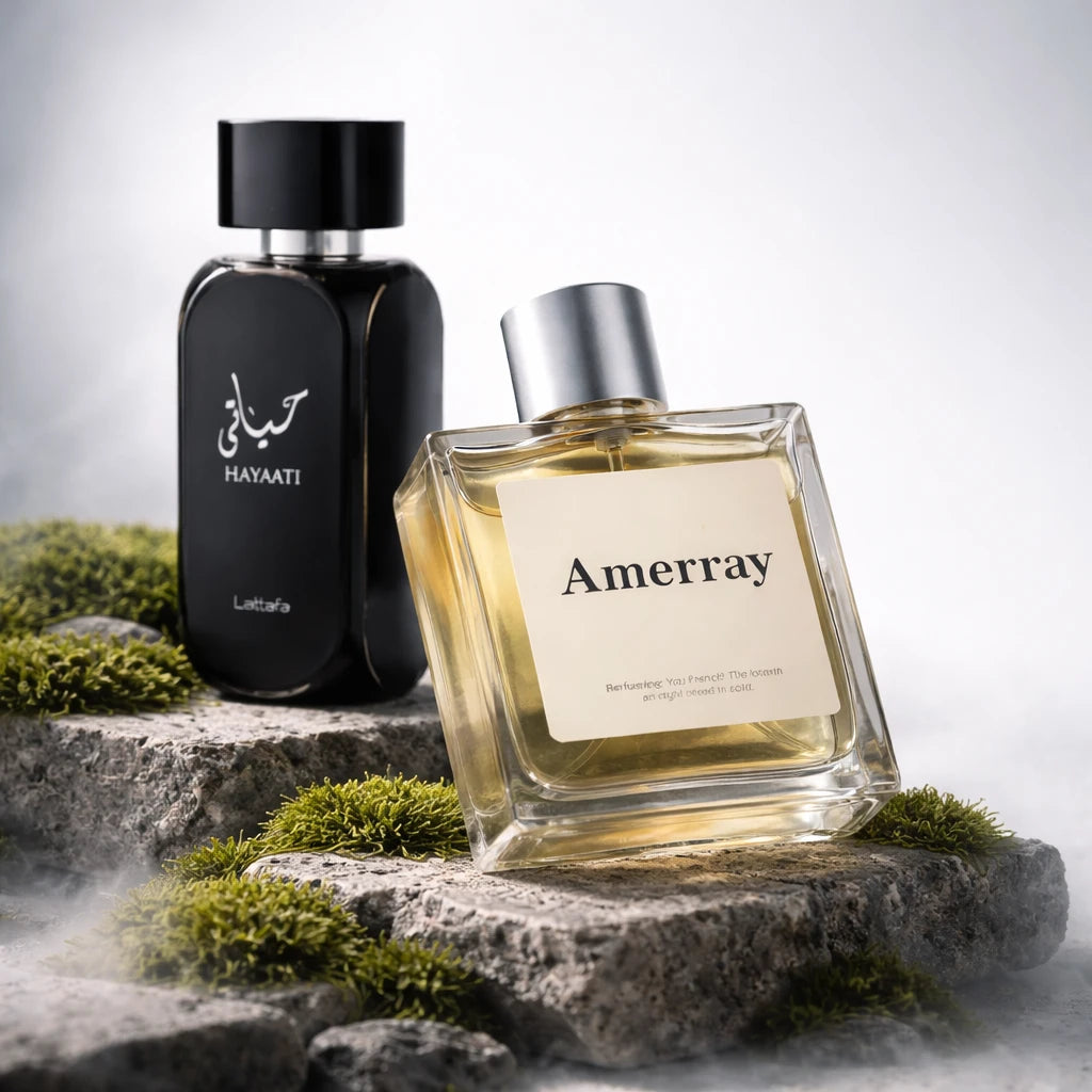 Flacon du parfum AMERRAY Inspired By Hayaati, inspiration Lattafa Perfumes - Maroc