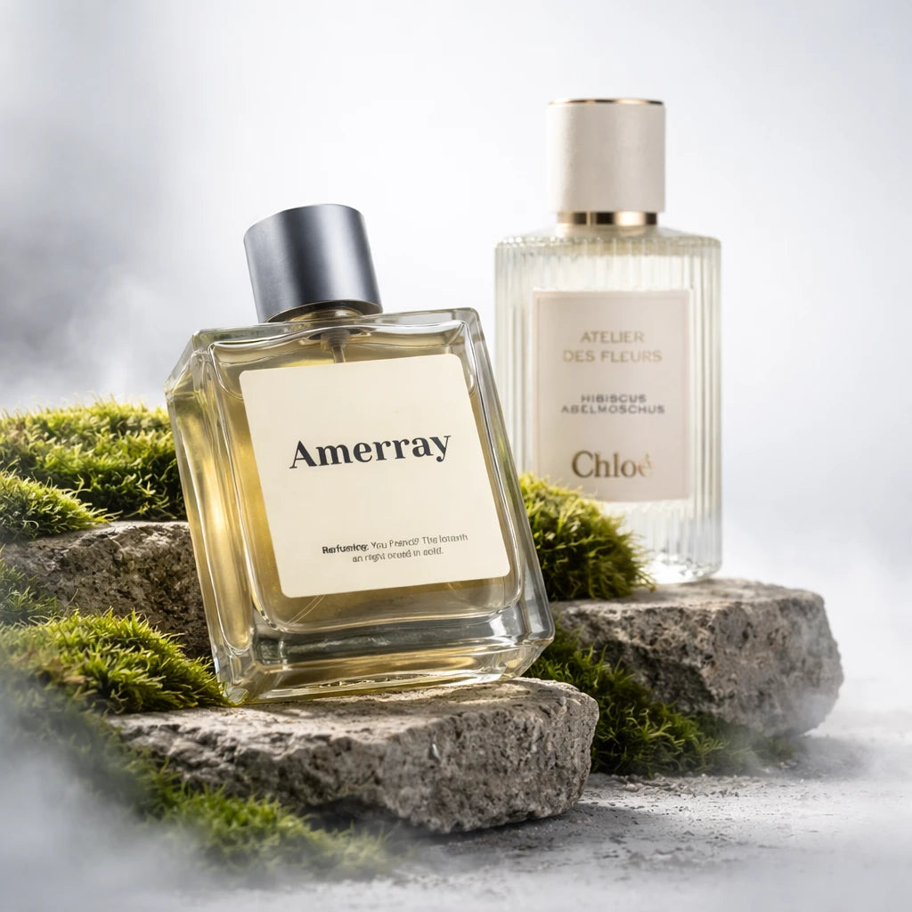 Bouteille du parfum AMERRAY Inspired By Hibiscus Abelmoschus, inspiré de Chloé - Maroc