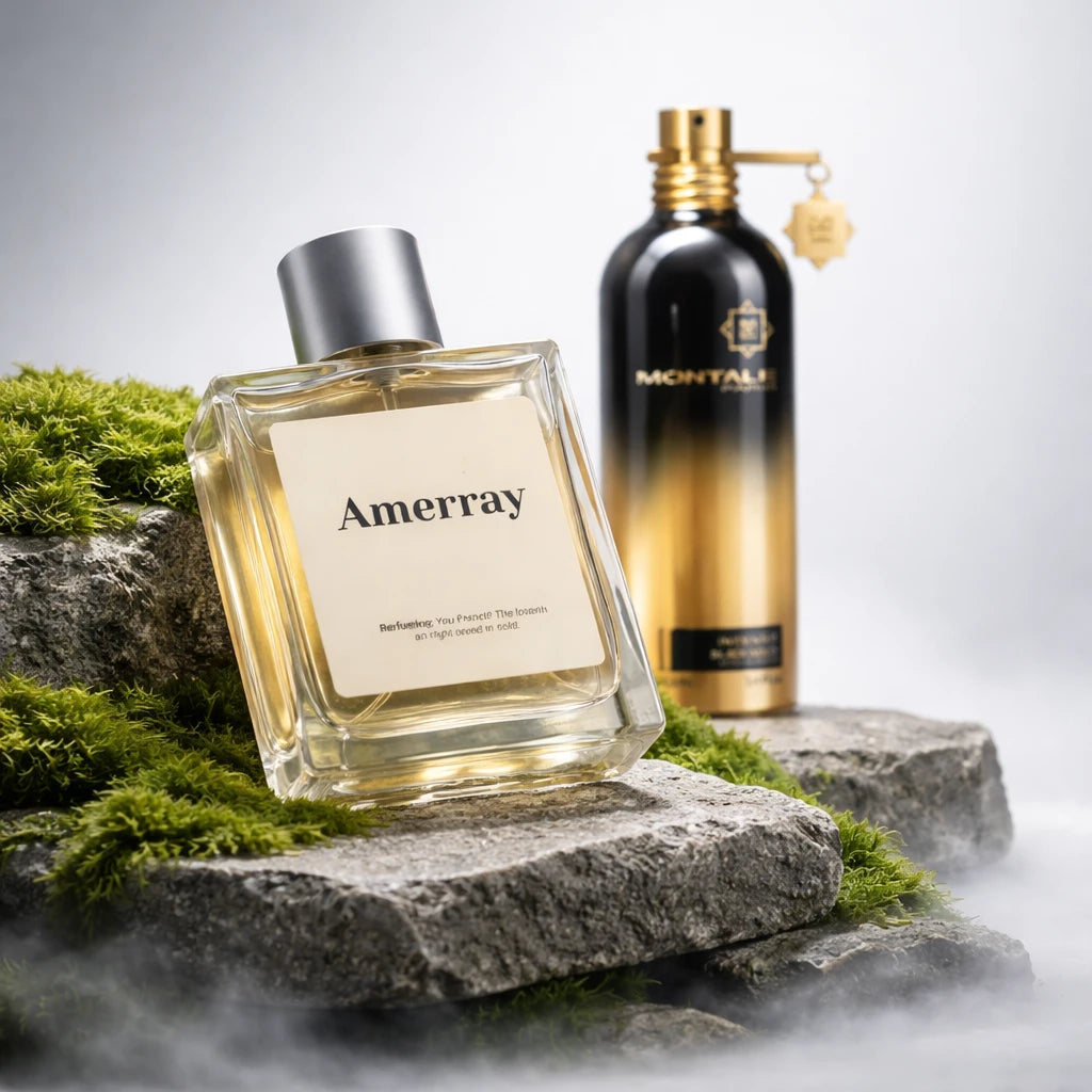 Flacon du parfum inspiré de Intense Black Aoud de Montale – Amerray Maroc