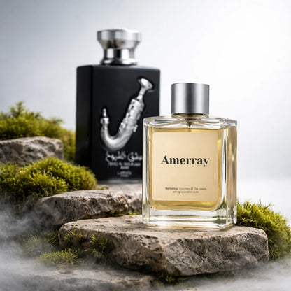 Flacon du parfum AMERRAY Inspired By Ishq Al Shuyukh Silver, inspiration Lattafa Perfumes - Maroc