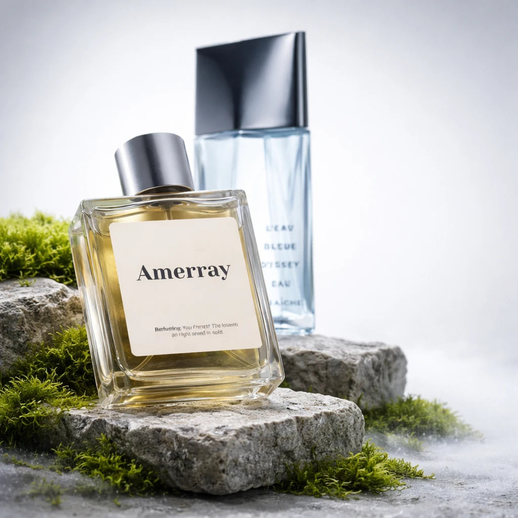 Bouteille du parfum AMERRAY Inspired By L'Eau Bleue d'Issey Eau Fraiche, inspiré de Issey Miyake - Maroc