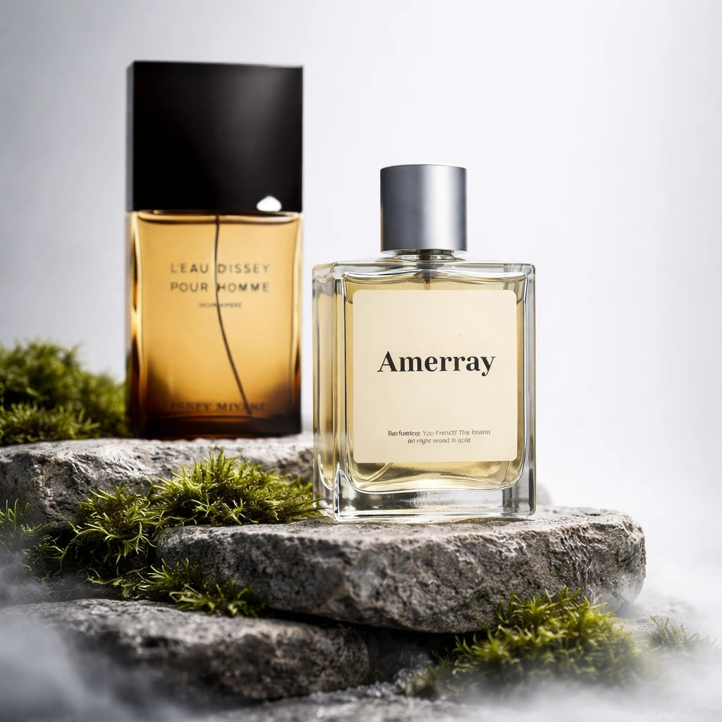 Flacon du parfum inspiré de L'Eau d'Issey Pour Homme Noir Ambre de Issey Miyake – Amerray Maroc