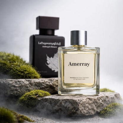 Flacon du parfum inspiré de La Yuqawam Ambergris Showers de Rasasi – Amerray Maroc