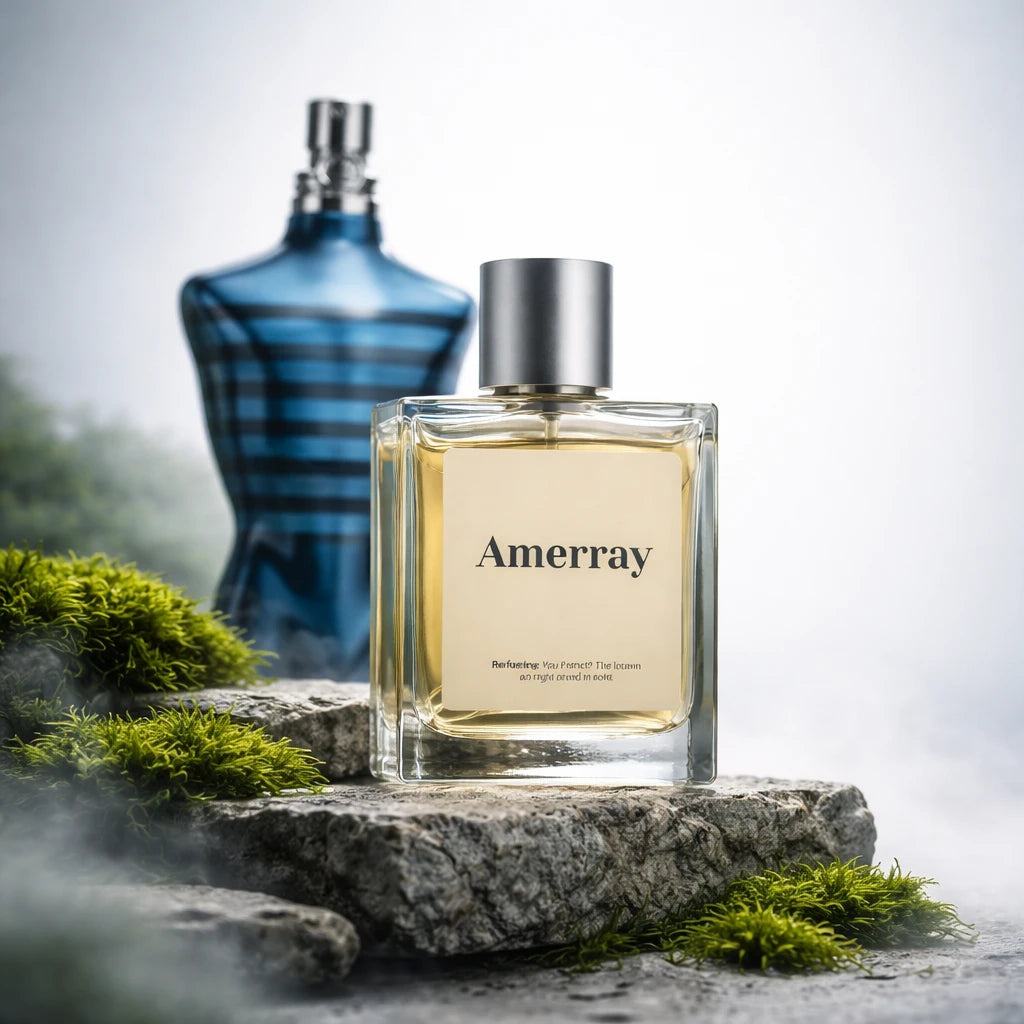Bouteille du parfum AMERRAY Inspired By Le Male In Blue, inspiré de Jean Paul Gaultier - Maroc