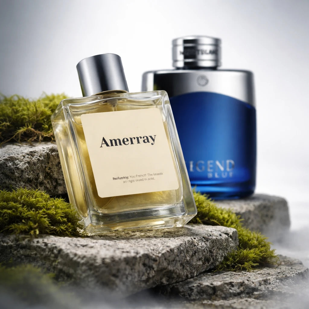 Bouteille du parfum AMERRAY Inspired By Legend Blue, inspiré de Montblanc - Maroc
