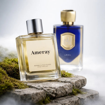 Bouteille du parfum AMERRAY Inspired By Liam Blue Shine, inspiré de Lattafa Perfumes - Maroc
