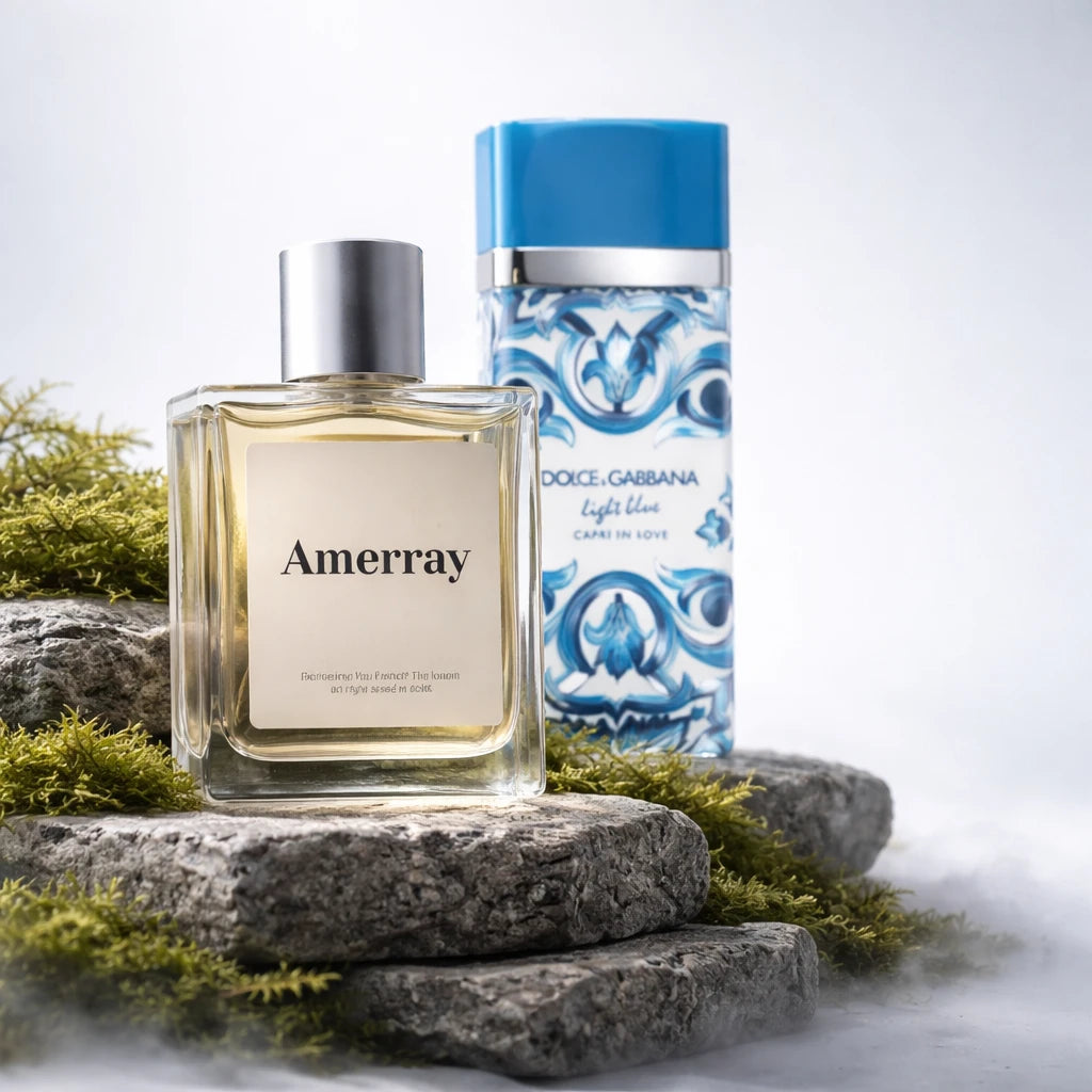 Flacon du parfum AMERRAY Inspired By Light Blue Capri In Love Eau de Parfum, inspiration Dolce&Gabbana - Maroc