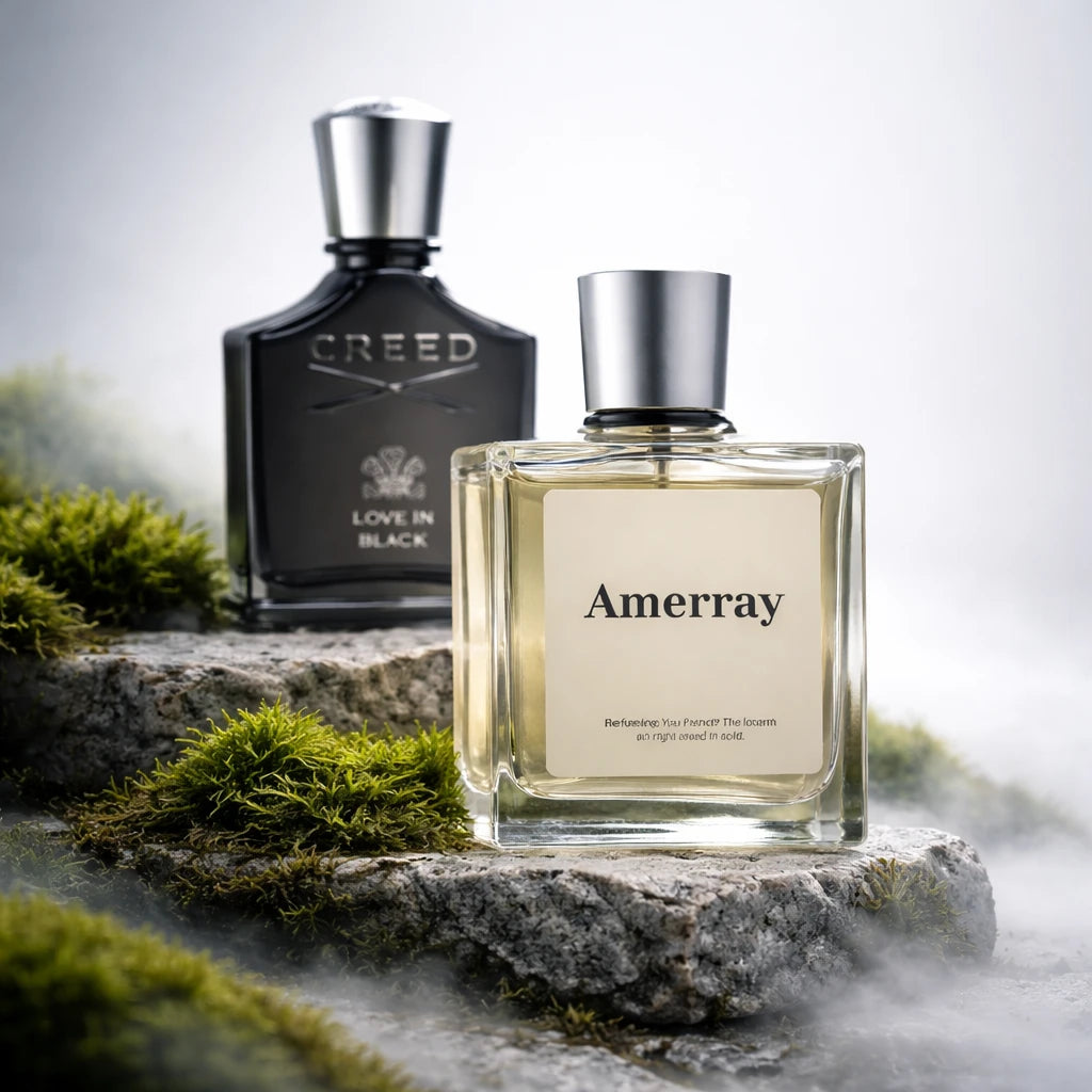 Flacon du parfum inspiré de Love in Black 2024 de Creed – Amerray Maroc