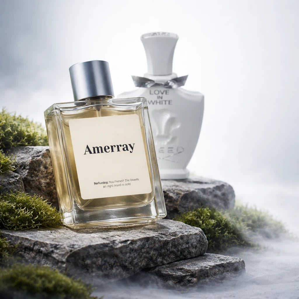 Bouteille du parfum AMERRAY Inspired By Love in White, inspiré de Creed - Maroc
