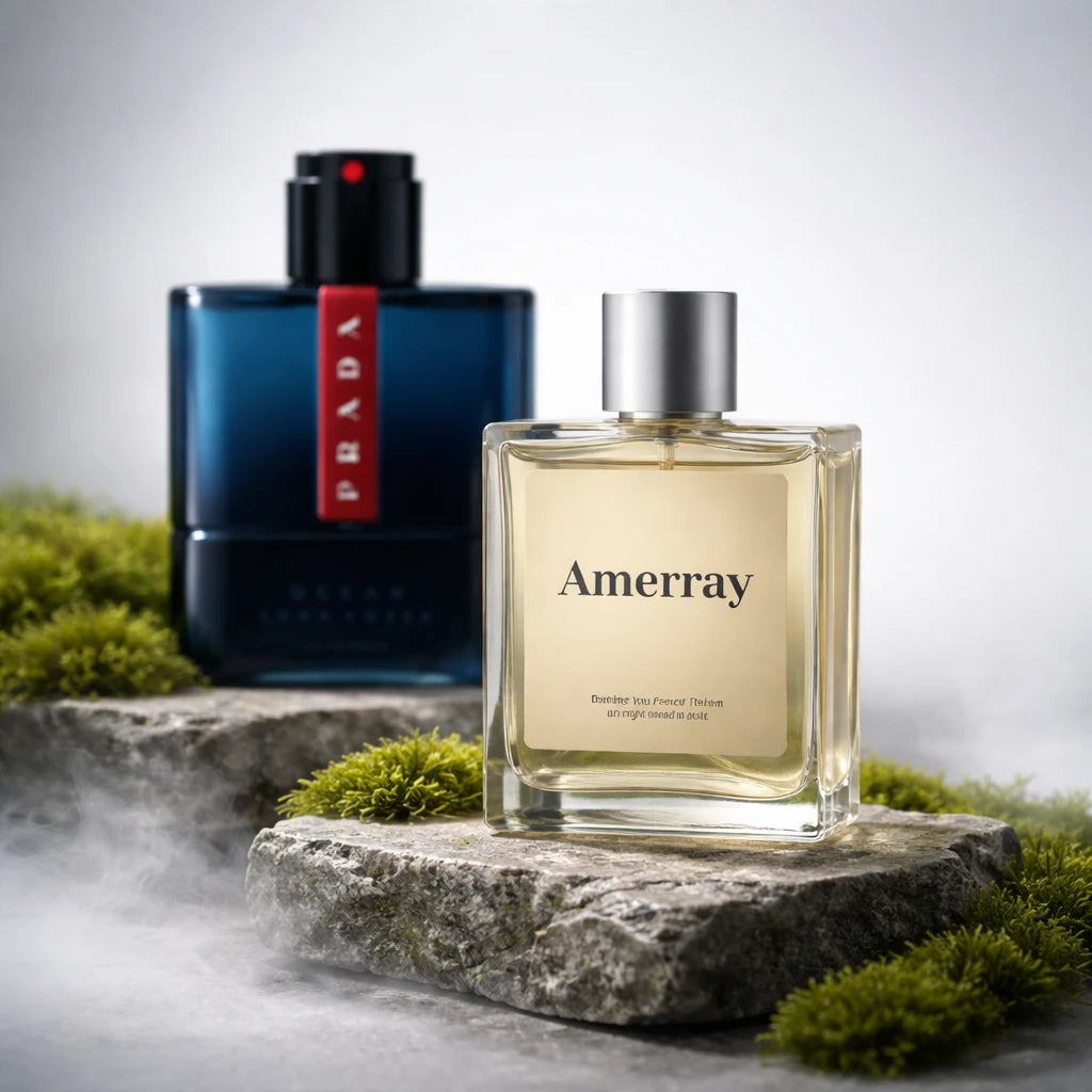 Bouteille du parfum AMERRAY Inspired By Luna Rossa Ocean Eau de Parfum, inspiré de Prada - Maroc