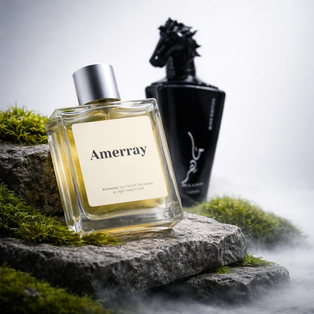 Flacon du parfum AMERRAY Inspired By Maahir Black Edition, inspiration Lattafa Perfumes - Maroc