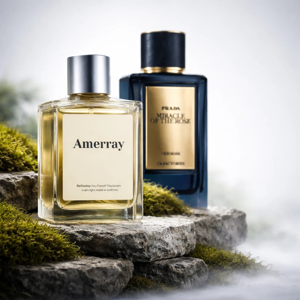 Flacon du parfum inspiré de Mirages Miracle of the Rose de Prada – Amerray Maroc