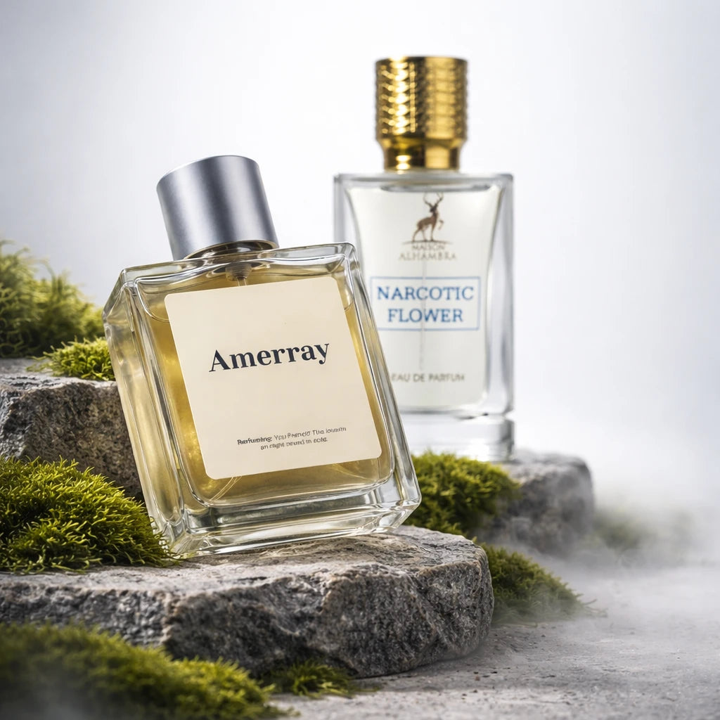 Flacon du parfum inspiré de Narcotic Flower de Maison Alhambra – Amerray Maroc