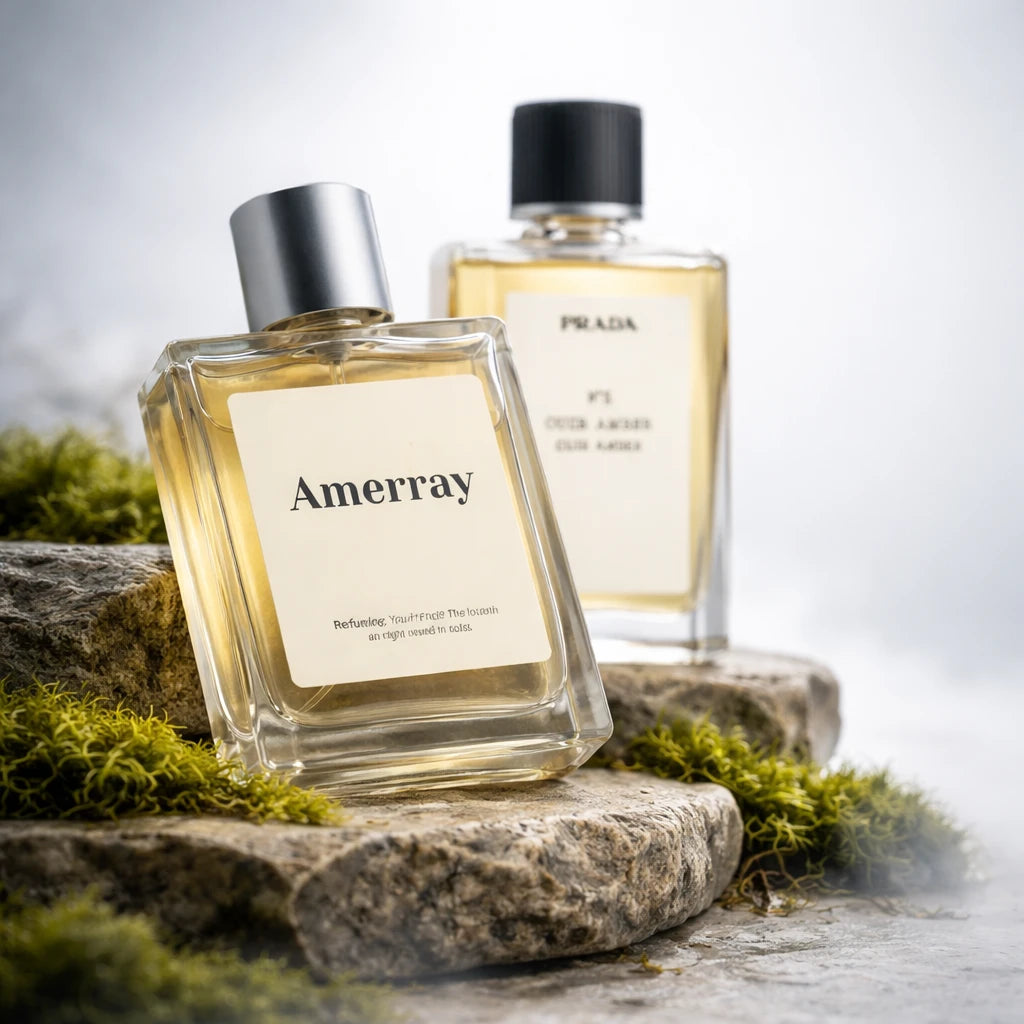 Flacon du parfum inspiré de No3 Cuir Amber de Prada – Amerray Maroc