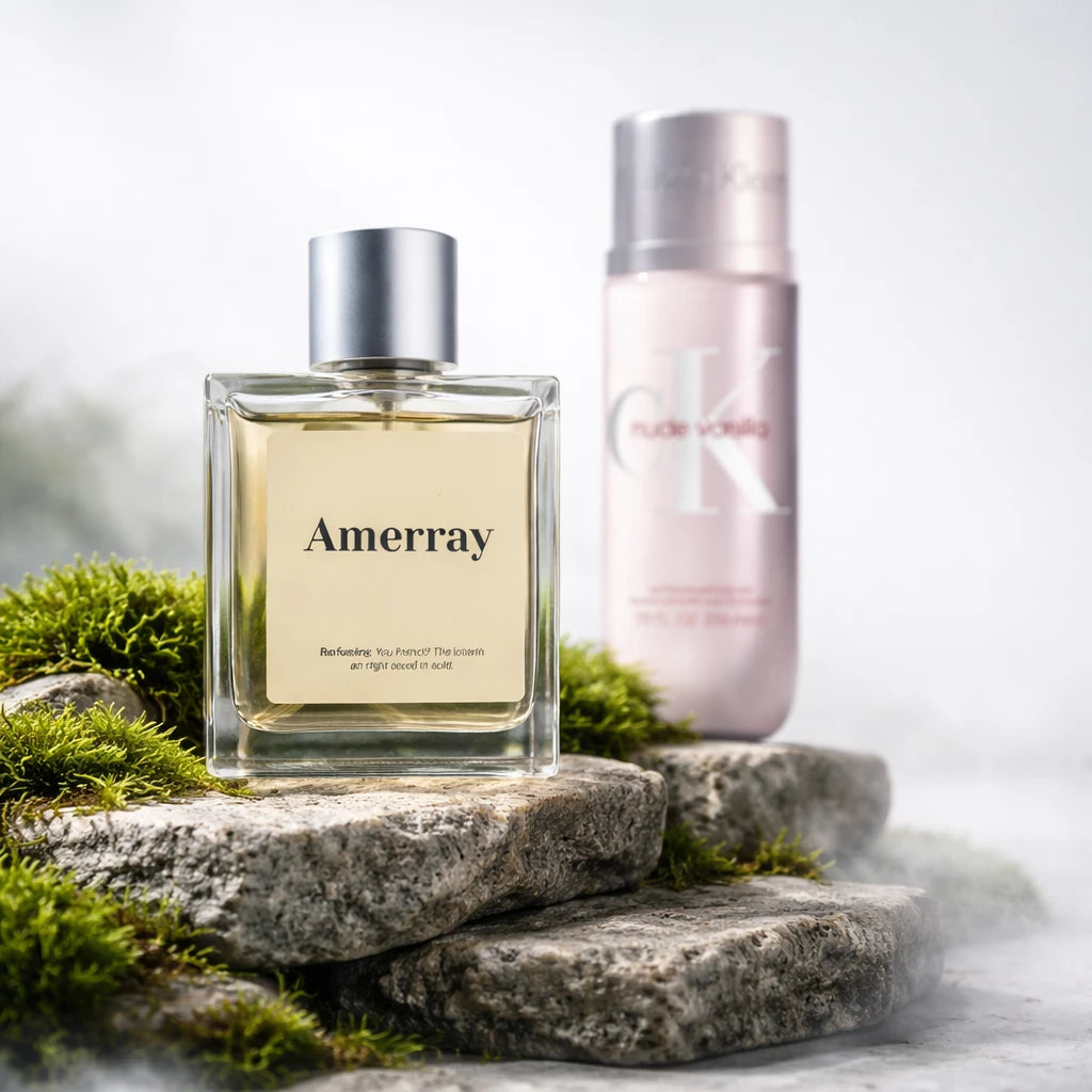 Flacon du parfum inspiré de Nude Vanilla Body Mist de Calvin Klein – Amerray Maroc