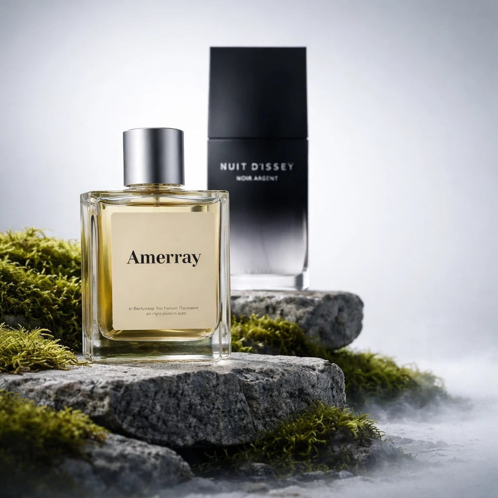 Flacon du parfum AMERRAY Inspired By Nuit D’Issey Noir Argent, inspiration Issey Miyake - Maroc