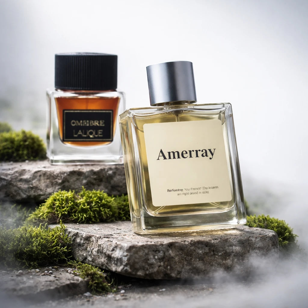 Bouteille du parfum AMERRAY Inspired By Ombre Noire, inspiré de Lalique - Maroc