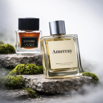 Bouteille du parfum AMERRAY Inspired By Ombre Noire, inspiré de Lalique - Maroc