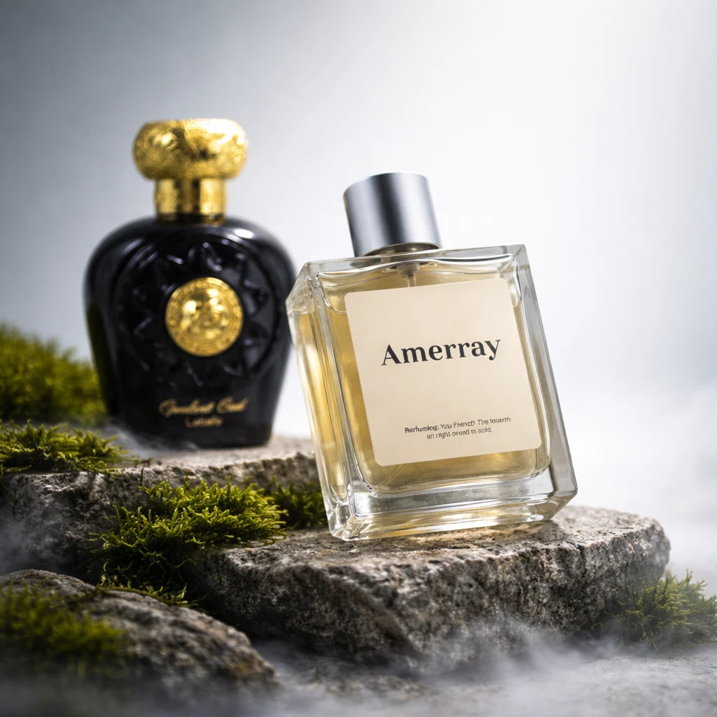 Flacon du parfum AMERRAY Inspired By Opulent Oud, inspiration Lattafa Perfumes - Maroc