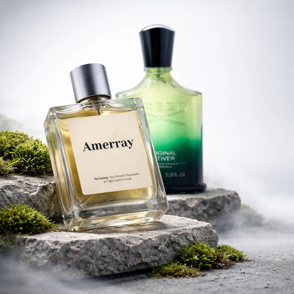 Bouteille du parfum AMERRAY Inspired By Original Vetiver, inspiré de Creed - Maroc