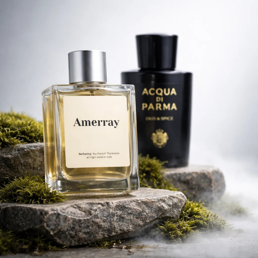 Bouteille du parfum AMERRAY Inspired By Oud & Spice, inspiré de Acqua di Parma - Maroc