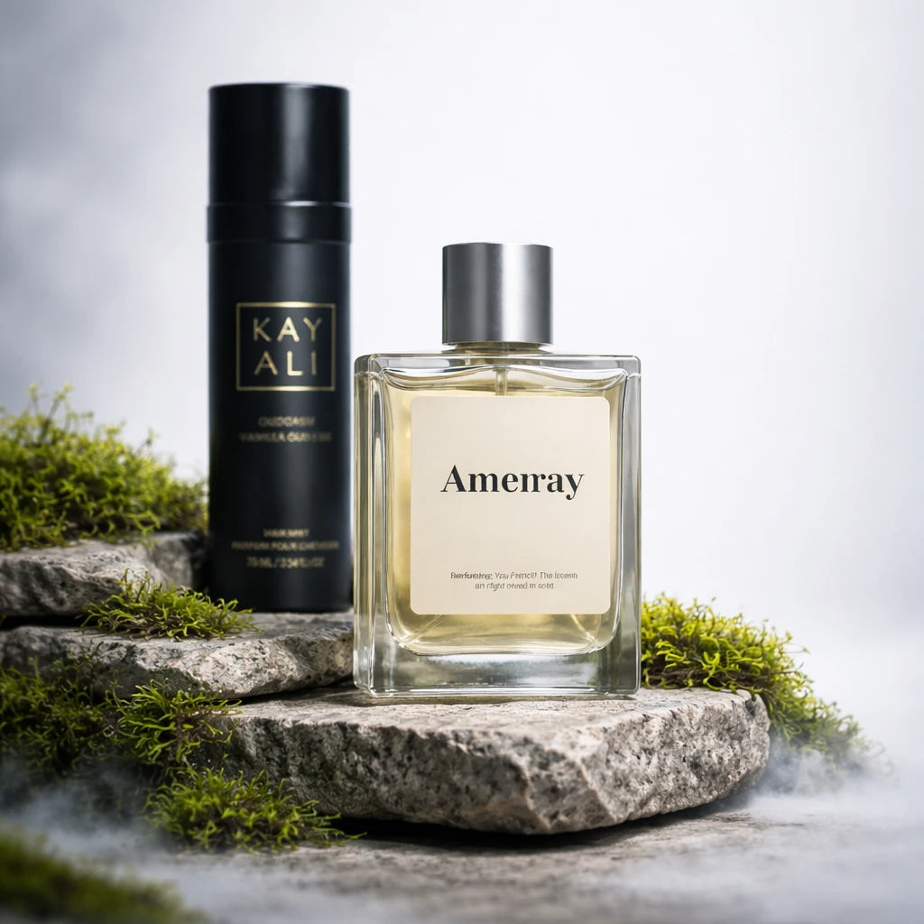 Bouteille du parfum AMERRAY Inspired By Oudgasm Vanilla Oud | 36 Hair Mist, inspiré de Kayali Fragrances - Maroc