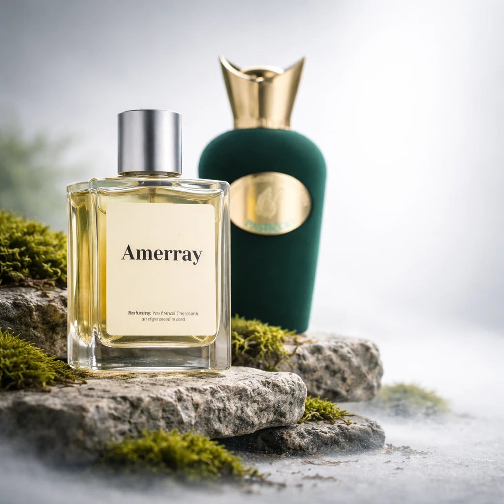 Bouteille du parfum AMERRAY Inspired By Pasticcio, inspiré de Sospiro Perfumes - Maroc
