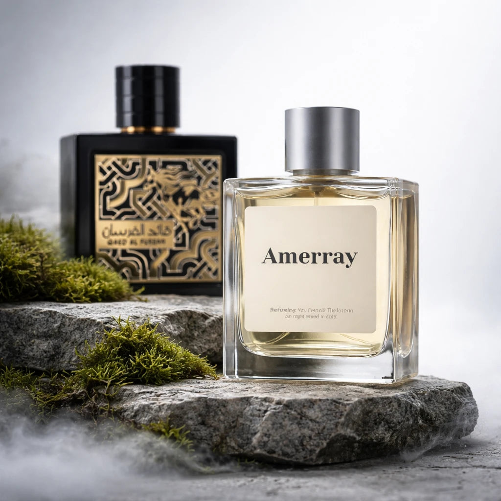Bouteille du parfum AMERRAY Inspired By Qaed Al Fursan, inspiré de Lattafa Perfumes - Maroc