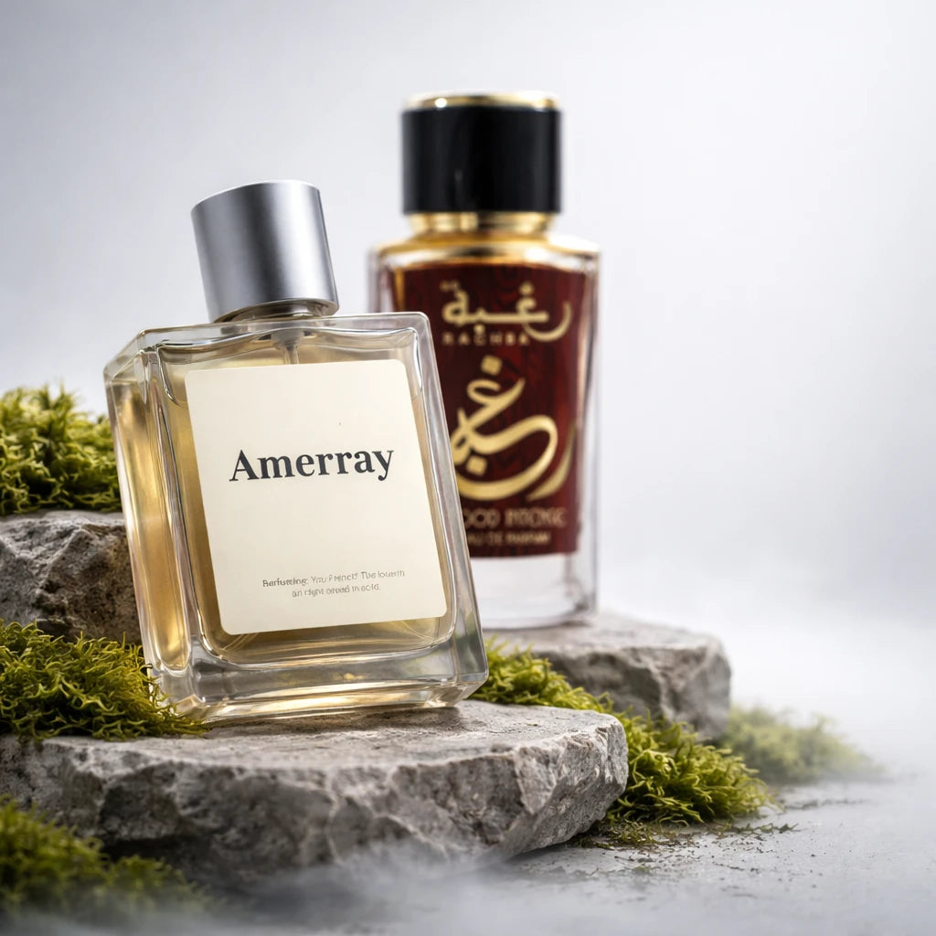 Flacon du parfum AMERRAY Inspired By Raghba Wood Intense, inspiration Lattafa Perfumes - Maroc