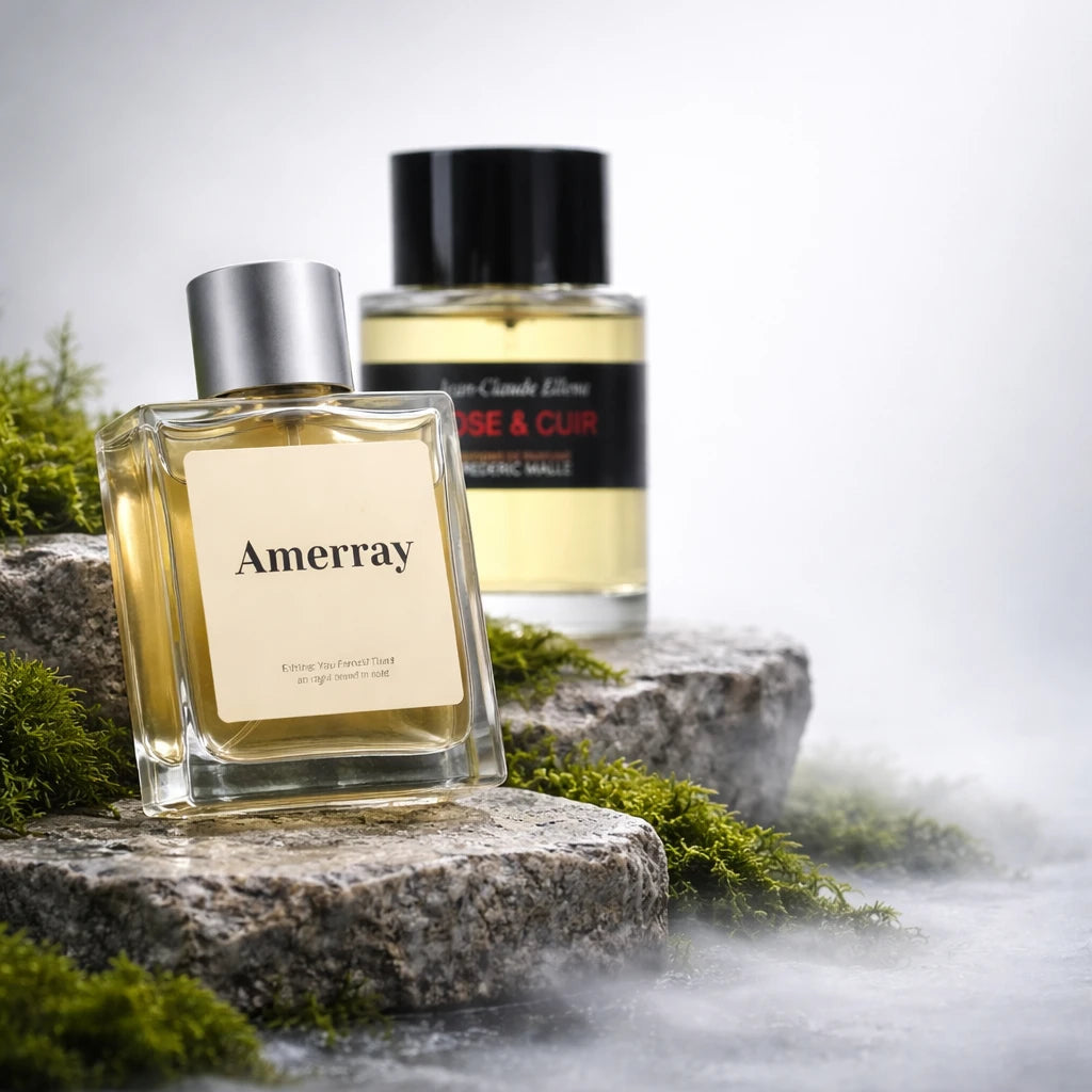 Flacon du parfum AMERRAY Inspired By Rose & Cuir, inspiration Frederic Malle - Maroc