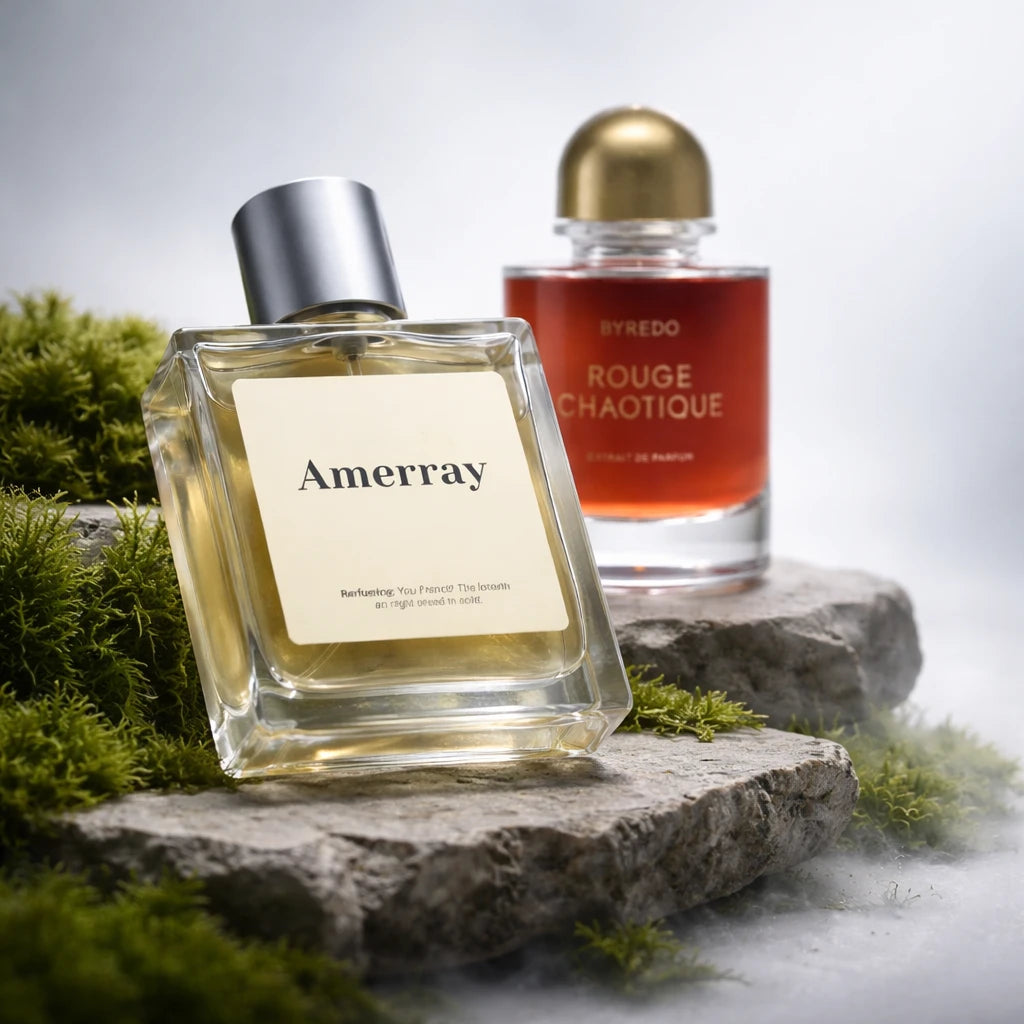 Flacon du parfum inspiré de Rouge Chaotique 2025 de Byredo – Amerray Maroc