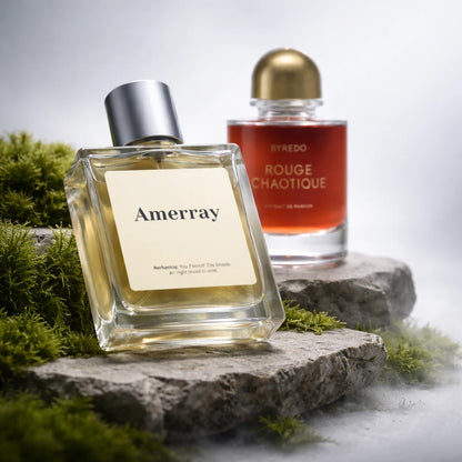 Flacon du parfum inspiré de Rouge Chaotique 2025 de Byredo – Amerray Maroc