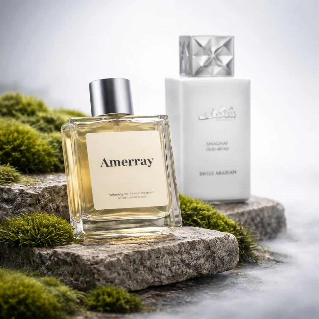 Flacon du parfum inspiré de Shaghaf Oud Abyad de Swiss Arabian – Amerray Maroc