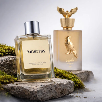 Flacon du parfum inspiré de Shaheen Gold de Lattafa Perfumes – Amerray Maroc