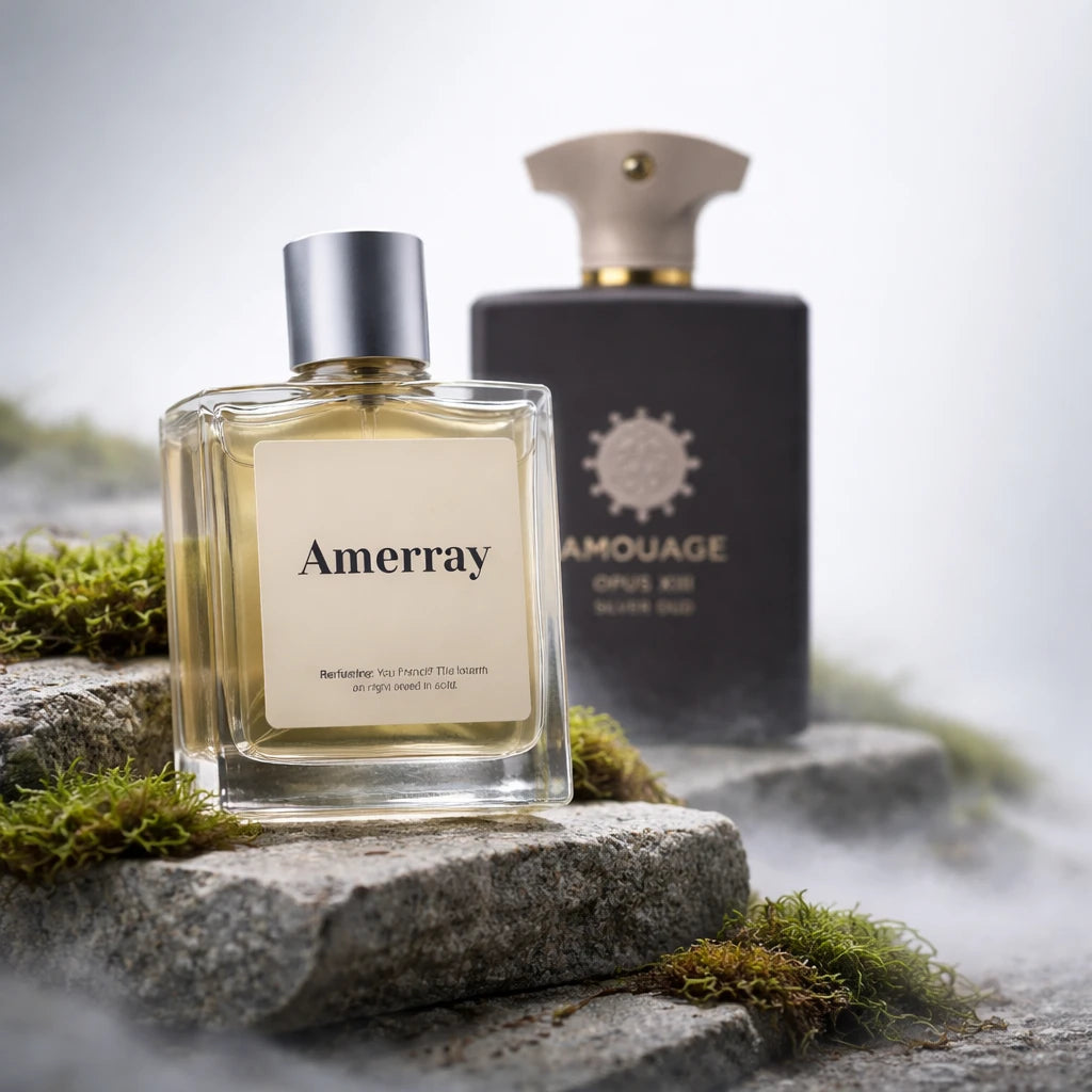 Flacon du parfum inspiré de Silver Oud de Amouage – Amerray Maroc