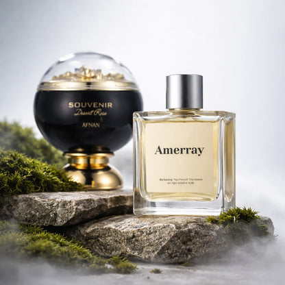Flacon du parfum inspiré de Souvenir Desert Rose de Afnan – Amerray Maroc
