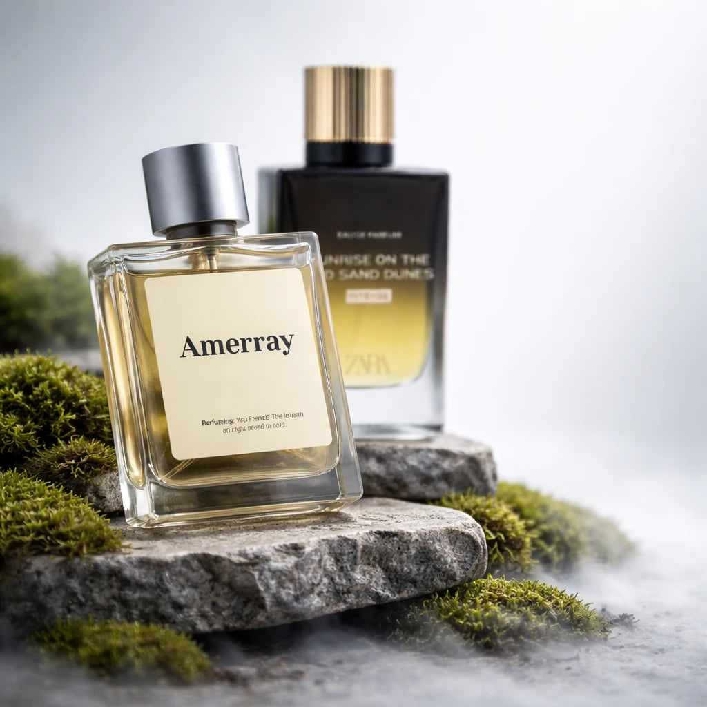 Flacon du parfum inspiré de Sunrise on the Red Sand Dunes Intense de Zara – Amerray Maroc