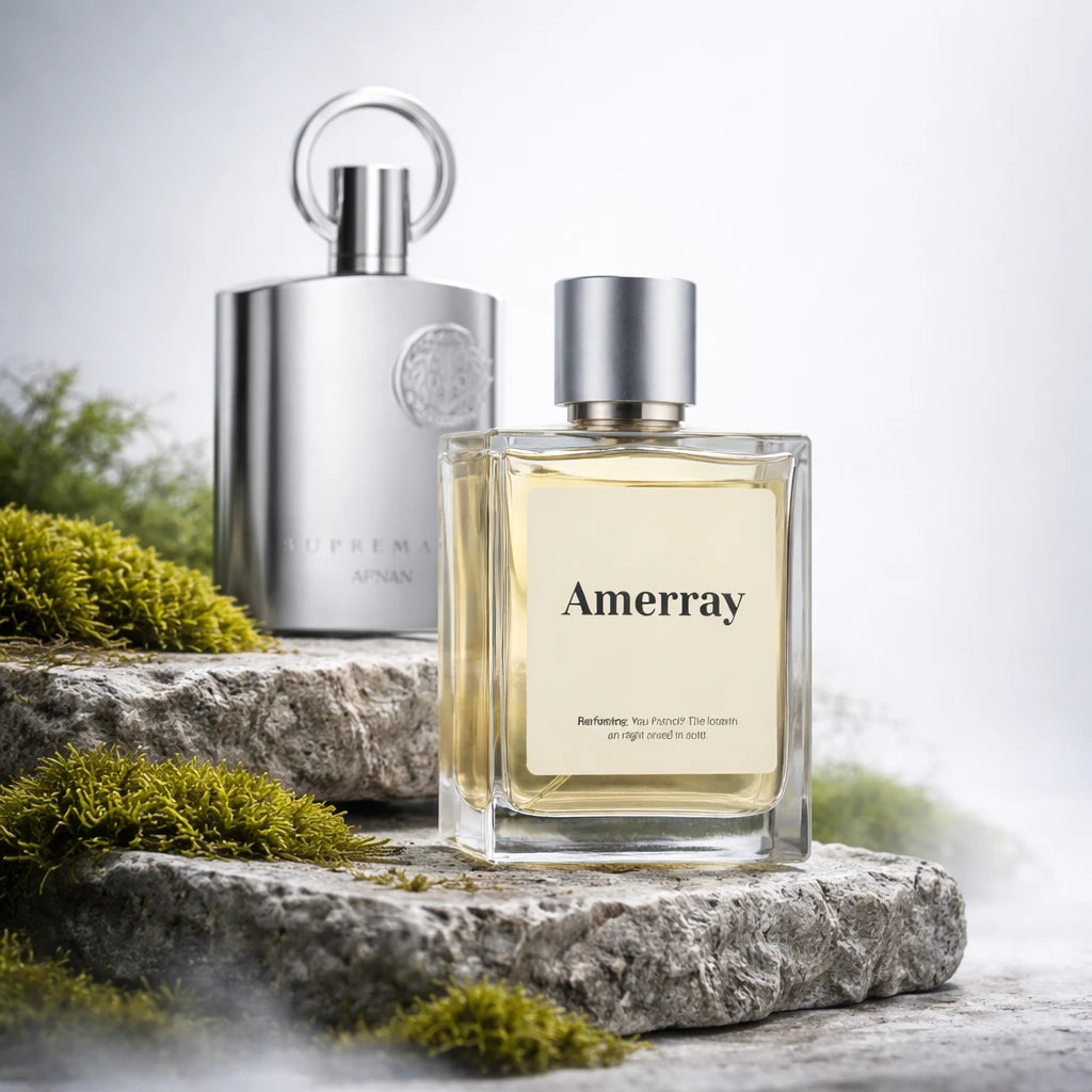 Flacon du parfum inspiré de Supremacy Silver de Afnan – Amerray Maroc