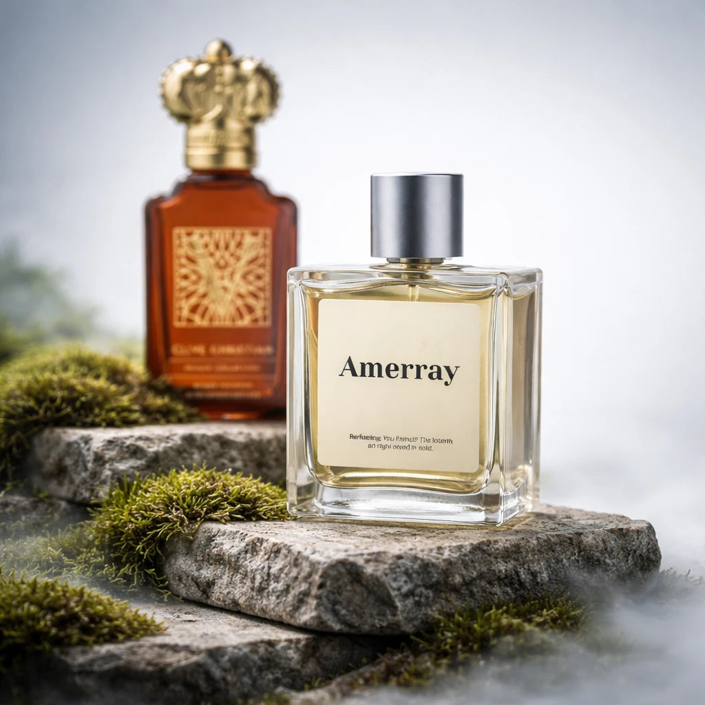 Flacon du parfum AMERRAY Inspired By V for Men Amber Fougere With Smoky Vetiver, inspiration Clive Christian - Maroc