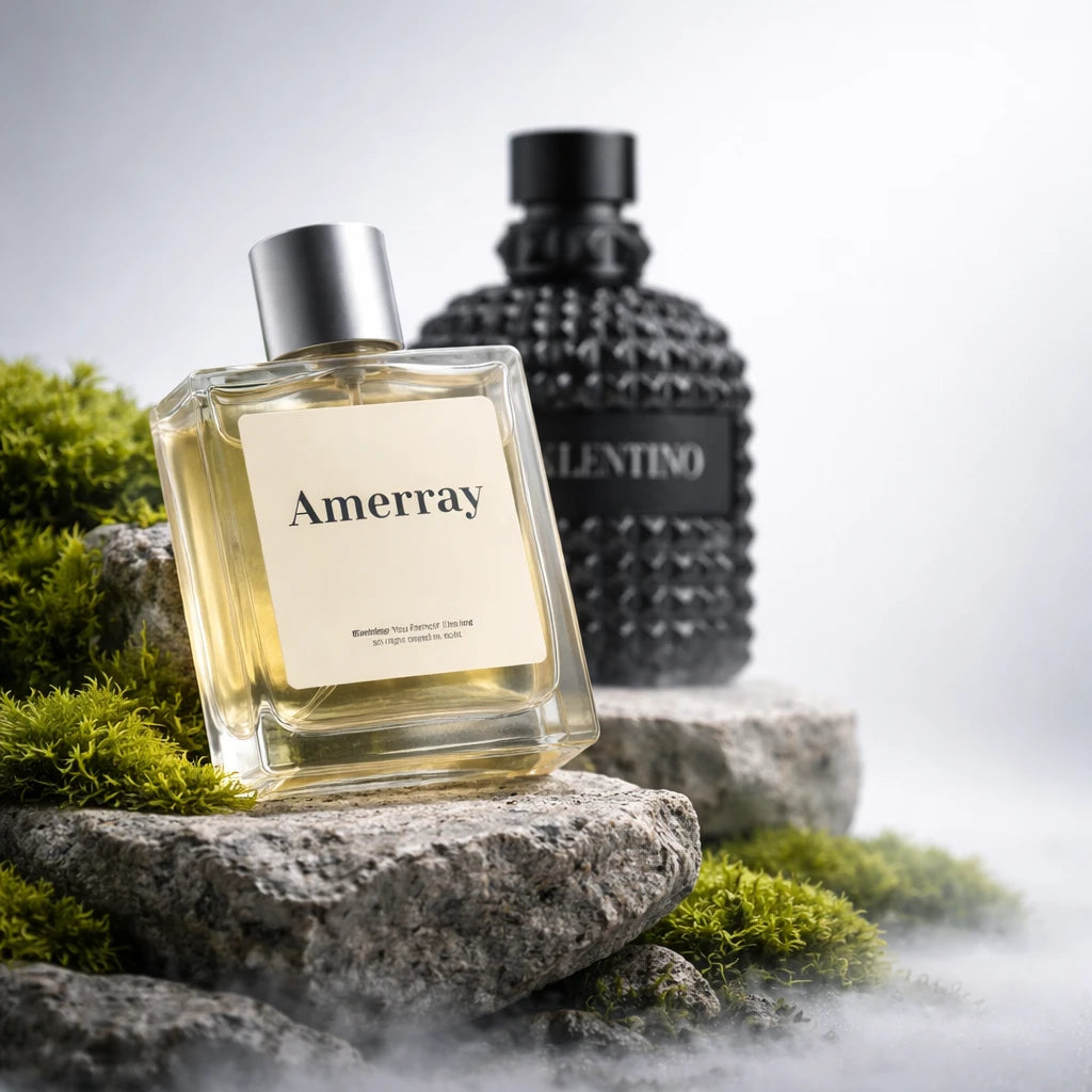 Flacon du parfum AMERRAY Inspired By Valentino Uomo Born In Roma Rockstud Noir, inspiration Valentino - Maroc