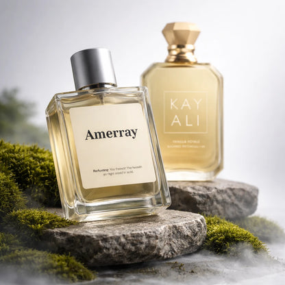 Bouteille du parfum AMERRAY Inspired By Vanilla Royale Sugared Patchouli | 64 Eau De Parfum Intense, inspiré de Kayali Fragra
