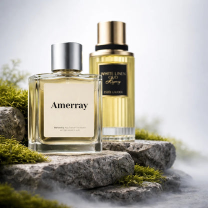 Flacon du parfum inspiré de White Linen Oud Legacy de Estée Lauder – Amerray Maroc
