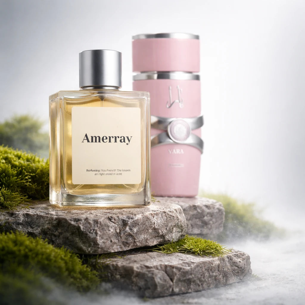 Bouteille du parfum AMERRAY Inspired By Yara, inspiré de Lattafa Perfumes - Maroc