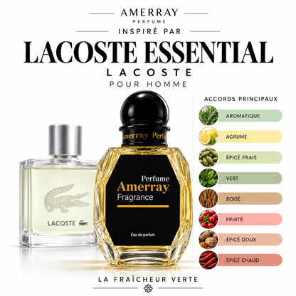 Amerray inspiré par Lacoste Essential Lacoste – accords aromatique · agrume · épicé frais · vert · boisé · fruité · épicé doux · épicé chaud