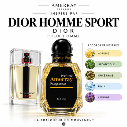 Amerray inspiré par Dior Homme Sport Dior – accords agrume · aromatique · épicé frais · frais · lavande