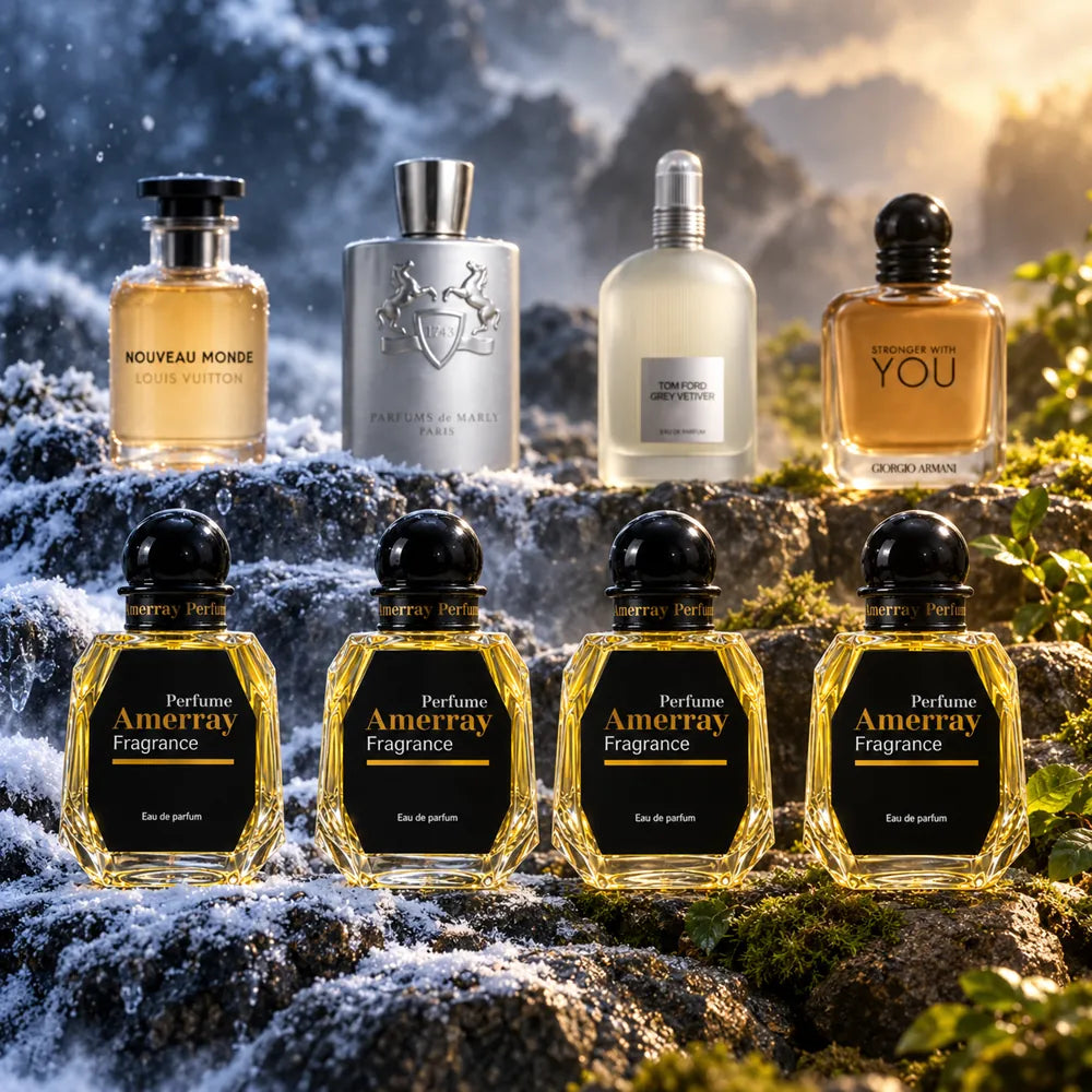 New Pack 2026 N°12 Amerray – 4 parfums homme hiver et été : Nouveau Monde, Pegasus, Grey Vetiver, Stronger With You